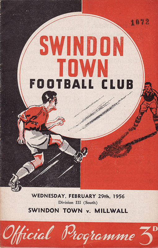 <b>Wednesday, February 29, 1956</b><br />vs. Millwall (Home)
